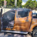 Incendian camioneta afuera de clínica del ISSSTE