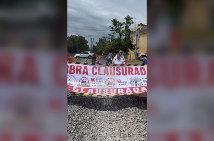 "Clausuran" obra del tren de pasajeros en Celaya