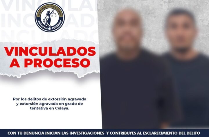Extorsionadores de negocios de comida en Celaya, detenidos y a proceso penal