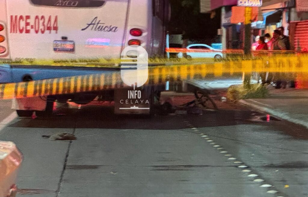 Camión de transporte público atropella a ciclista en Camino a San José de Guanajuato